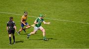 24 May 2015; Shane Dowling, Limerick, in action against Shane Golden, Clare. Munster GAA Hurling Senior Championship Quarter-Final, Clare v Limerick. Semple Stadium, Thurles, Co. Tipperary. Picture credit: Dáire Brennan / SPORTSFILE