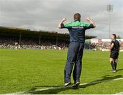 24 May 2015; Limerick manager TJ Ryan celebrates at the final whistle Munster GAA Hurling Senior Championship Quarter-Final, Clare v Limerick. Semple Stadium, Thurles, Co. Tipperary. Picture credit: Dáire Brennan / SPORTSFILE