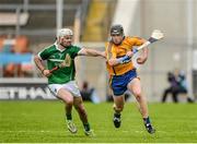 24 May 2015; Tony Kelly, Clare, in action against Tom Condon, Limerick. Munster GAA Hurling Senior Championship Quarter-Final, Clare v Limerick. Semple Stadium, Thurles, Co. Tipperary. Picture credit: Dáire Brennan / SPORTSFILE