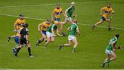 24 May 2015; Paul Browne, Limerick, in action against Jack Browne, Clare. Munster GAA Hurling Senior Championship Quarter-Final, Clare v Limerick. Semple Stadium, Thurles, Co. Tipperary. Picture credit: Dáire Brennan / SPORTSFILE