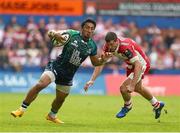24 May 2015; Bundee Aki, Connacht, in action against Jonny May, Gloucester. Champions Cup Qualification Play-Off, Gloucester v Connacht. Kingsholm, Gloucester, England. Picture credit: Matt Impey / SPORTSFILE