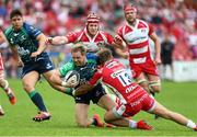 24 May 2015; Fionn Carr, Connacht, is tackled by Bill Meakes, Gloucester. Champions Cup Qualification Play-Off, Gloucester v Connacht. Kingsholm, Gloucester, England. Picture credit: Matt Impey / SPORTSFILE
