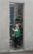 24 May 2015; Christian Higgins, aged 6, from Herbertstown, Co. Limerick, makes his way through the turnstile. Munster GAA Hurling Senior Championship Quarter-Final, Clare v Limerick. Semple Stadium, Thurles, Co. Tipperary. Picture credit: Dáire Brennan / SPORTSFILE