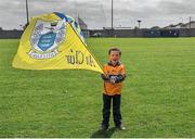 24 May 2015; Clare supporter Sean O'Grady, aged 5, from Newmarket-on-Fergus, Co. Clare. Munster GAA Hurling Senior Championship Quarter-Final, Clare v Limerick. Semple Stadium, Thurles, Co. Tipperary. Picture credit: Dáire Brennan / SPORTSFILE