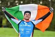 24 May 2015; Greg Callaghan, from Rathfarnham, Dublin, celebrates winning the Chain Reaction Cycles Emerald Enduro, the 2nd Round of the 2015 Enduro World Series. County Wicklow. Picture credit: Ramsey Cardy / SPORTSFILE