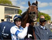 24 May 2015; Jockey James Doyle and Al Kazeem after winning the Tattersalls Gold Cup. Curragh Racecourse, The Curragh, Co. Kildare. Picture credit: Cody Glenn / SPORTSFILE