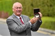 25 May 2015; Forty years after his widely acclaimed victory in the revamped Irish Open Championship at Woodbrook in 1975, Christy O’Connor Jnr, pictured, was today honoured by the Association of Sports Journalists in Ireland for his outstanding contribution to professional golf in this country. Croke Park Hotel, Dublin. Picture credit: Ramsey Cardy / SPORTSFILE