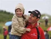 12 July 2008; Padraig Harrington celebrates with his son Paddy after winning the Ladbrokes.com Irish PGA Championship, The European Club, Co. Wicklow. Picture credit: Ray Lohan / SPORTSFILE *** Local Caption ***