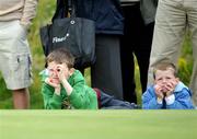 12 July 2008; Jack,7, left, and David Lally, 4, from Wicklow watch Padraig Harrington during the Ladbrokes.com Irish PGA Championship, The European Club, Co. Wicklow. Picture credit: Ray Lohan / SPORTSFILE *** Local Caption ***