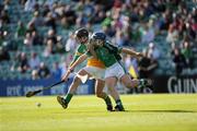 12 July 2008; Damien Reale, Limerick, in action against Derek Molloy, Offaly. GAA Hurling All-Ireland Senior Championship Qualifier, Round 3, Limerick v Offaly, Gaelic Grounds, Limerick. Picture credit: Ray McManus / SPORTSFILE