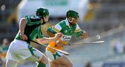 12 July 2008; Joe Bergin races clear of Limerick's Seamus Hickey on his way to score Offaly's second goal. GAA Hurling All-Ireland Senior Championship Qualifier, Round 3, Limerick v Offaly, Gaelic Grounds, Limerick. Picture credit: Ray McManus / SPORTSFILE