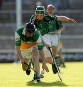 12 July 2008; Brendan Murphy, Offaly, in action against Seamus Hickey, Limerick. GAA Hurling All-Ireland Senior Championship Qualifier, Round 3, Limerick v Offaly, Gaelic Grounds, Limerick. Picture credit: Ray McManus / SPORTSFILE