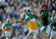 12 July 2008; David Kenny, Offaly, in action against Andrew O'Shaughnessy, Limerick. GAA Hurling All-Ireland Senior Championship Qualifier, Round 3, Limerick v Offaly, Gaelic Grounds, Limerick. Picture credit: Ray McManus / SPORTSFILE