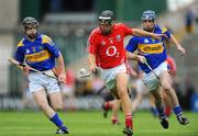 13 July 2008; Ciaran Sheehan, Cork, in action against Adrian Ryan, left, and Joe Gallagher, Tipperary. ESB Munster Minor Hurling Championship Final, Tipperary v Cork, Gaelic Grounds, Limerick. Picture credit: Pat Murphy / SPORTSFILE