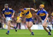 13 July 2008; Diarmuid McMahon, Clare, in action against Eamon Corcoran and Conor O'Mahony, left, Tipperary. GAA Hurling Munster Senior Championship Final, Tipperary v Clare, Gaelic Grounds, Limerick. Picture credit: Pat Murphy / SPORTSFILE