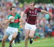 13 July 2008; Ronan McGarrity, Mayo, in action against  Barry Cullinane, Galway. GAA Football Connacht Senior Championship Final, Mayo v Galway, McHale Park, Castlebar, Co. Mayo. Picture credit: Ray Ryan / SPORTSFILE