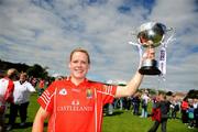 12 July 2008; Cork captain Angela Walsh celebrates with the cup. Cork v Kerry - TG4 Munster Ladies Senior Football Final, Pairc Ui Rinn, Cork. Picture credit: Brian Lawless / SPORTSFILE