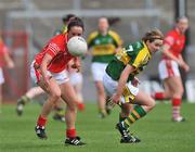 12 July 2008; Geraldine O'Flynn, Cork, in action against Patrice Dennehy, Kerry. Cork v Kerry - TG4 Munster Ladies Senior Football Final, Pairc Ui Rinn, Cork. Picture credit: Brian Lawless / SPORTSFILE