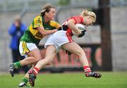 12 July 2008; Deirdre O'Reilly, Cork, in action against Riona Ni Chinneide, Kerry. Cork v Kerry - TG4 Munster Ladies Senior Football Final, Pairc Ui Rinn, Cork. Picture credit: Brian Lawless / SPORTSFILE