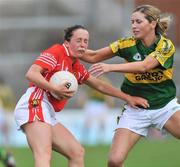 12 July 2008; Geraldine O'Flynn, Cork, in action against Catherine Sexton, Kerry. Cork v Kerry - TG4 Munster Ladies Senior Football Final, Pairc Ui Rinn, Cork. Picture credit: Brian Lawless / SPORTSFILE