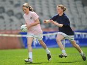 13 July 2008; Michelle McAllister, Drogheda, left, in action against Caragh Keenan, Marino. Gaelic 4 Girls, National Blitz Day, Croke Park, Dublin. Picture credit: Brian Lawless / SPORTSFILE