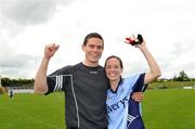 13 July 2008; Dublin goalkeeper Stephen Cluxton celebrates with is sister Avril after the TG4 Leinster Ladies Senior Football Final, Dublin v Laois, Dr. Cullen Park, Carlow. Picture credit: Ray Lohan / SPORTSFILE  *** Local Caption ***