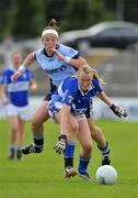 13 July 2008; Angela Casey, Laois, in action against Anne Marie Murphy, Dublin. TG4 Leinster Ladies Senior Football Final, Dublin v Laois, Dr. Cullen Park, Carlow. Picture credit: Ray Lohan / SPORTSFILE  *** Local Caption ***