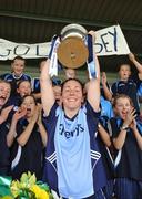 13 July 2008; Dublin captain Denise Materson lifts the cup. TG4 Leinster Ladies Senior Football Final, Dublin v Laois, Dr. Cullen Park, Carlow. Picture credit: Ray Lohan / SPORTSFILE  *** Local Caption ***