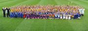 14 July 2008; Over 240 players from Antrim, Carlow, Cavan, Down, Louth, Roscommon, Waterford and Wexford had the once in a lifetime opportunity to play on the hallowed turf of Croke Park. Pictured with the players are a selection of inter-county camogie stars, match officials, Liz Howard, Uachtaran Chumann Camógaíochta na nGael, and Tom Byrne, Head of Communication Coillte. Coillte Camogie - U14 Development Squads Blitz Day, Croke Park, Dublin. Picture credit: Stephen McCarthy / SPORTSFILE