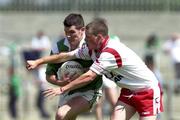 13 May 2000; Pat Ahern of Limerick in action against Gavin Devlin of Tyrone during the All-Ireland U21 Football Championship Final between Limerick and Tyrone at Cusack Park in Mullingar, Westmeath. Photo by Ray McManus/Sportsfile
