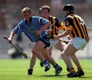 18 June 2000; Sean Mealy of Kilkenny, 3, prepares to tackle Dublin's Tomas McGrane during the Guinness Leinster Senior Hurling Championship Semi-Final match between Kilkenny and Dublin at Croke Park in Dublin. Photo by Ray McManus/Sportsfile