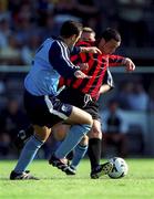 22 July 2000; David Morrison of Bohemians in action against Graham Allen of Tranmere Rovers during the Derek Swan Testimonial match between Bohemians and Tranmere Rovers at Dalymount Park in Dublin. Photo by David Maher/Sportsfile
