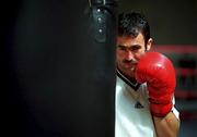 25 July 2000; Michael Roche poses for a portrait, at the IABA High Performance Gym in Dublin, prior to representing Ireland in the men's 71kg boxing event at the 2000 Summer Olympics in Sydney, Australia. Photo by Brendan Moran/Sportsfile