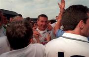 30 August 1998; Kildare's Seamus Dowling celebrates his side's victory following the Bank of Ireland All-Ireland Senior Football Championship Semi-Final between Kildare and Kerry at Croke Park in Dublin. Photo by Brendan Moran/Sportsfile