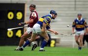 23 July 2000; John Leahy of Tipperary goes past Cathal Moore of Galway during the Guinness All-Ireland Senior Hurling Championship Quarter-Final between Tipperary and Galway at Croke Park in Dublin. Photo by Brendan Moran/Sportsfile