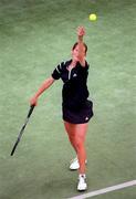 26 July 2000; Hannan Collin of Great Britain serves during her Dolmen Women's Irish Open First Round match at the Fitzwilliam Lawn Tennis Club in Dublin. Photo by David Maher/Sportsfile