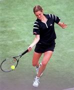 26 July 2000; Hannan Collin of Great Britain competes during her Dolmen Women's Irish Open First Round match at the Fitzwilliam Lawn Tennis Club in Dublin. Photo by David Maher/Sportsfile