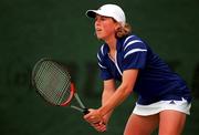 26 July 2000; Lucie Ahl of Great Britain competes against Nicole Remis of Austria during their Dolmen Women's Irish Open First Round match at the Fitzwilliam Lawn Tennis Club in Dublin. Photo by David Maher/Sportsfile