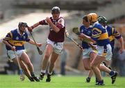 23 July 2000; Joe Rabbitte of Galway breaks through the Tipperary defence during the Guinness All-Ireland Senior Hurling Championship Quarter-Final between Tipperary and Galway at Croke Park in Dublin. Photo by Brendan Moran/Sportsfile