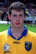 30 July 2000; Roscommon captain Shane Sharkey during the Connacht Minor Football Championship Final between Roscommon and Mayo at Dr Hyde Park in Roscommon. Photo by Ray Lohan/Sportsfile