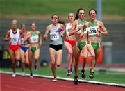 29 July 2000; Rosemary Ryan, 234, leads the eventual winner Breeda Dennehy-Willis in the women's 1500m event during the Dublin International Games at at Morton Stadium in Santry, Dublin. Photo by Brendan Moran/Sportsfile
