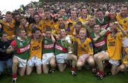 30 July 2000; Mayo players celebrate following the Connacht Minor Football Championship Final between Roscommon and Mayo at Dr Hyde Park in Roscommon. Photo by David Maher/Sportsfile