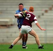 30 July 2000; Declan Lally of Dublin in action against Kenneth Larkin of Westmeath during the Leinster Minor Football Championship Final between Dublin and Westmeath at Croke Park in Dublin. Photo by Damien Eagers/Sportsfile