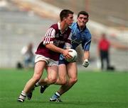 30 July 2000; Padraig Leavy of Westmeath in action against Seamus Walsh of Dublin during the Leinster Minor Football Championship Final between Dublin and Westmeath at Croke Park in Dublin. Photo by Damien Eagers/Sportsfile