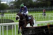 1 August 2000; Ansar, with Norman Williamson up, jumps the last on their way to winning the Albatros N-Rich Maiden Hurdle during the second day of the Galway Racing Festival at Galway Racecourse in Ballybrit, Galway. Photo by Matt Browne/Sportsfile