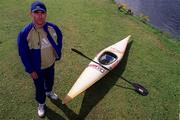 2 August 2000; Ian Wiley poses for a portrait during a training session at the National Watersport Centre in Nottingham, England, prior to representing Ireland in the men's kayak singles event at the 2000 Summer Olympics in Sydney, Australia. Photo by Brendan Moran/Sportsfile