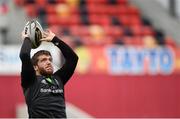 26 May 2015; Munster's Mike Sherry practices his lineout throwing during squad training. Thomond Park, Limerick. Picture credit: Diarmuid Greene / SPORTSFILE