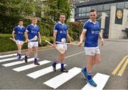26 May 2015; Hurlers, from left, Seamus Harnedy, Cork, Philip Mahony, Wateford, David Collins, Galway, and Liam Rushe, Dublin, today launched the Liberty Insurance GAA #DriveSafer campaign. Liberty Insurance, Official Safe Driving Partner of the GAA, is calling on fans to ensure they #DriveSafer when travelling to games this summer after research showed that 39% of GAA fans admitted to driving after less than five hours sleep and over 50% of GAA fans have had incidents while driving when fatigued. Liberty Insurance will be using GAA ambassadors to support the campaign throughout the Championship, with additional initiatives in Croke Park encouraging fans to get to and from matches safely. For #DriveSafer tips check out www.facebook.com/LibertyInsuranceIreland or follow @LibertyIRL. Croke Park, Dublin. Picture credit: Brendan Moran / SPORTSFILE