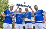26 May 2015; Hurlers, from left, Philip Mahony, Waterford, Seamus Harnedy, Cork, Liam Rushe, Dublin, and David Collins, Galway, today launched the Liberty Insurance GAA #DriveSafer campaign. Liberty Insurance, Official Safe Driving Partner of the GAA, is calling on fans to ensure they #DriveSafer when travelling to games this summer after research showed that 39% of GAA fans admitted to driving after less than five hours sleep and over 50% of GAA fans have had incidents while driving when fatigued. Liberty Insurance will be using GAA ambassadors to support the campaign throughout the Championship, with additional initiatives in Croke Park encouraging fans to get to and from matches safely. For #DriveSafer tips check out www.facebook.com/LibertyInsuranceIreland or follow @LibertyIRL. Croke Park, Dublin. Picture credit: Brendan Moran / SPORTSFILE