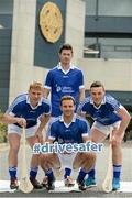 26 May 2015; Hurlers, clockwise, from left, Philip Mahony, Waterford, Seamus Harnedy, Cork, Liam Rushe, Dublin, and David Collins, Galway, today launched the Liberty Insurance GAA #DriveSafer campaign. Liberty Insurance, Official Safe Driving Partner of the GAA, is calling on fans to ensure they #DriveSafer when travelling to games this summer after research showed that 39% of GAA fans admitted to driving after less than five hours sleep and over 50% of GAA fans have had incidents while driving when fatigued. Liberty Insurance will be using GAA ambassadors to support the campaign throughout the Championship, with additional initiatives in Croke Park encouraging fans to get to and from matches safely. For #DriveSafer tips check out www.facebook.com/LibertyInsuranceIreland or follow @LibertyIRL. Croke Park, Dublin. Picture credit: Brendan Moran / SPORTSFILE